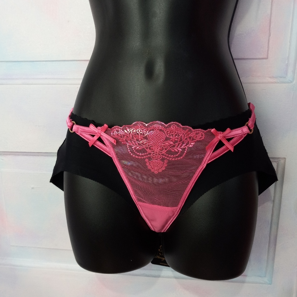 Honey Birdette luxury lingerie panty -Natalie wild pink! Shimmery sex - Picture 9 of 16
